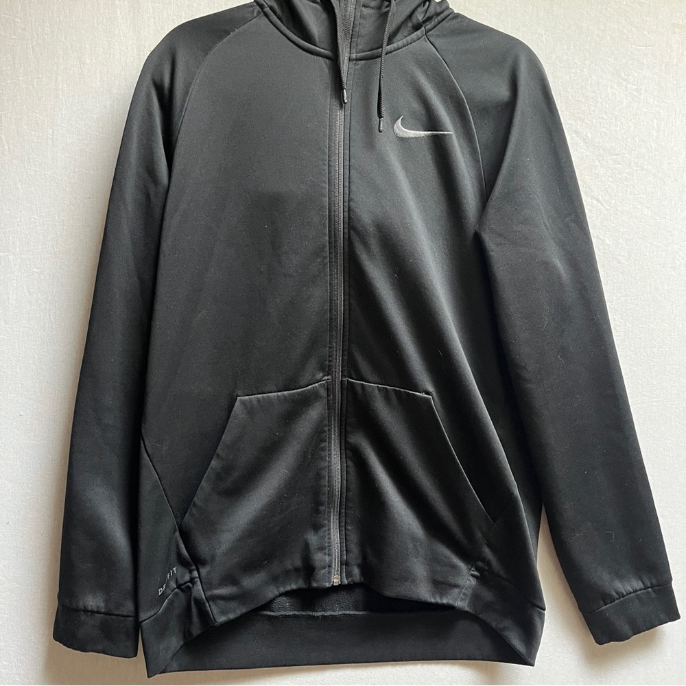 Nike Men's Black Full-Zip Hoodie Lightweight Activewear Jacket Size Large L
